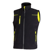 GILET SOFTSHELL UNIVERSE BLACK CARBON/JAUNE FLUO